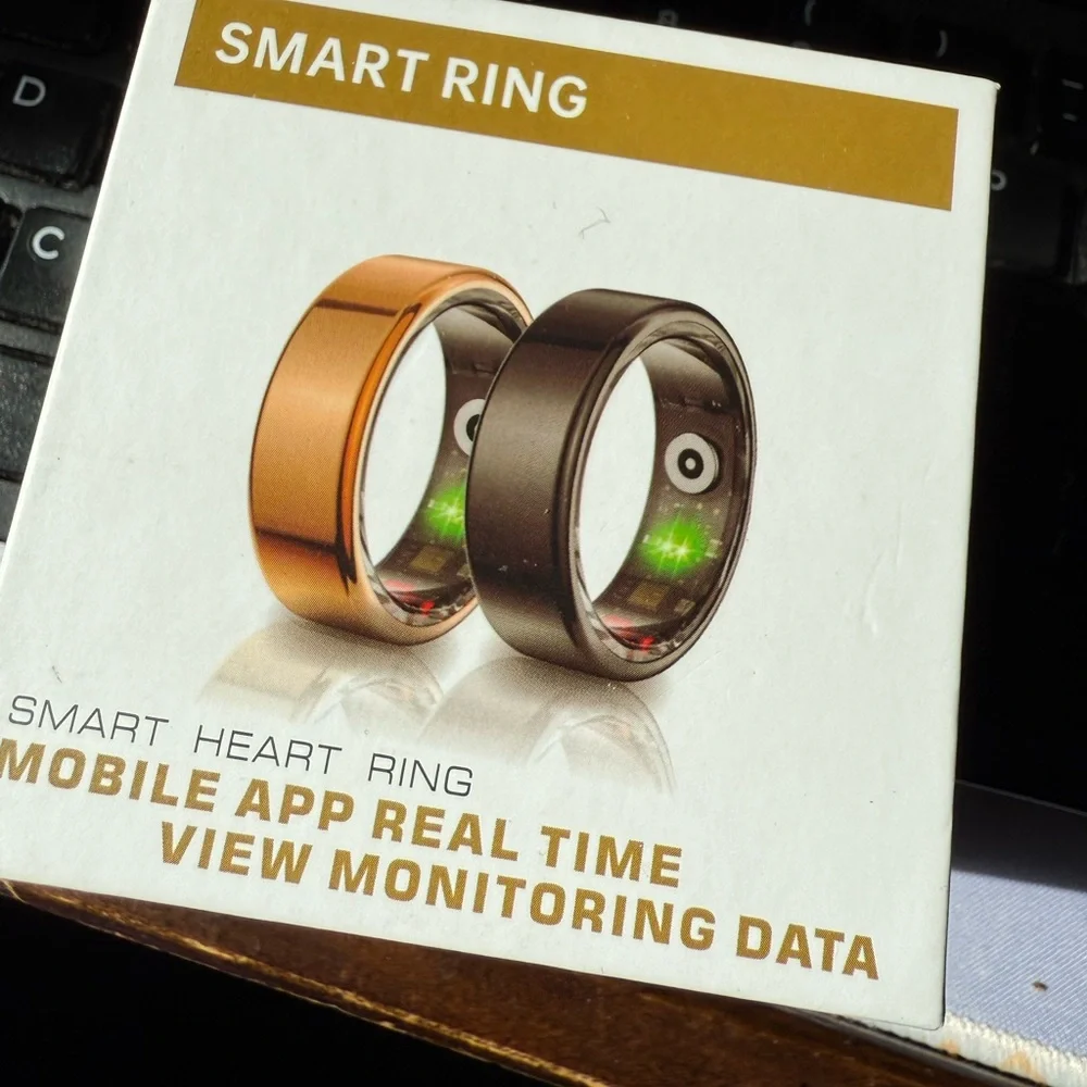 Smart Ring with Sleep Monitoring, 10-Day Battery Life, Stress/Heart Rate size 7